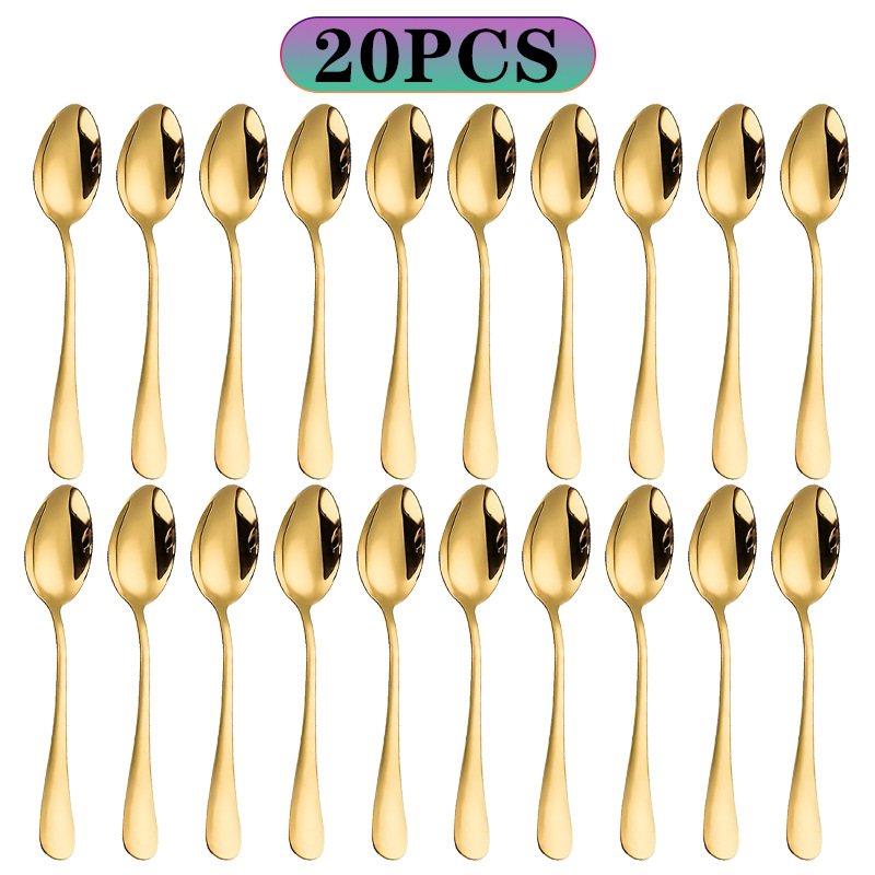 Kitchen Gadgets Gold - Conjunto de Colheres Pequenas de Aço