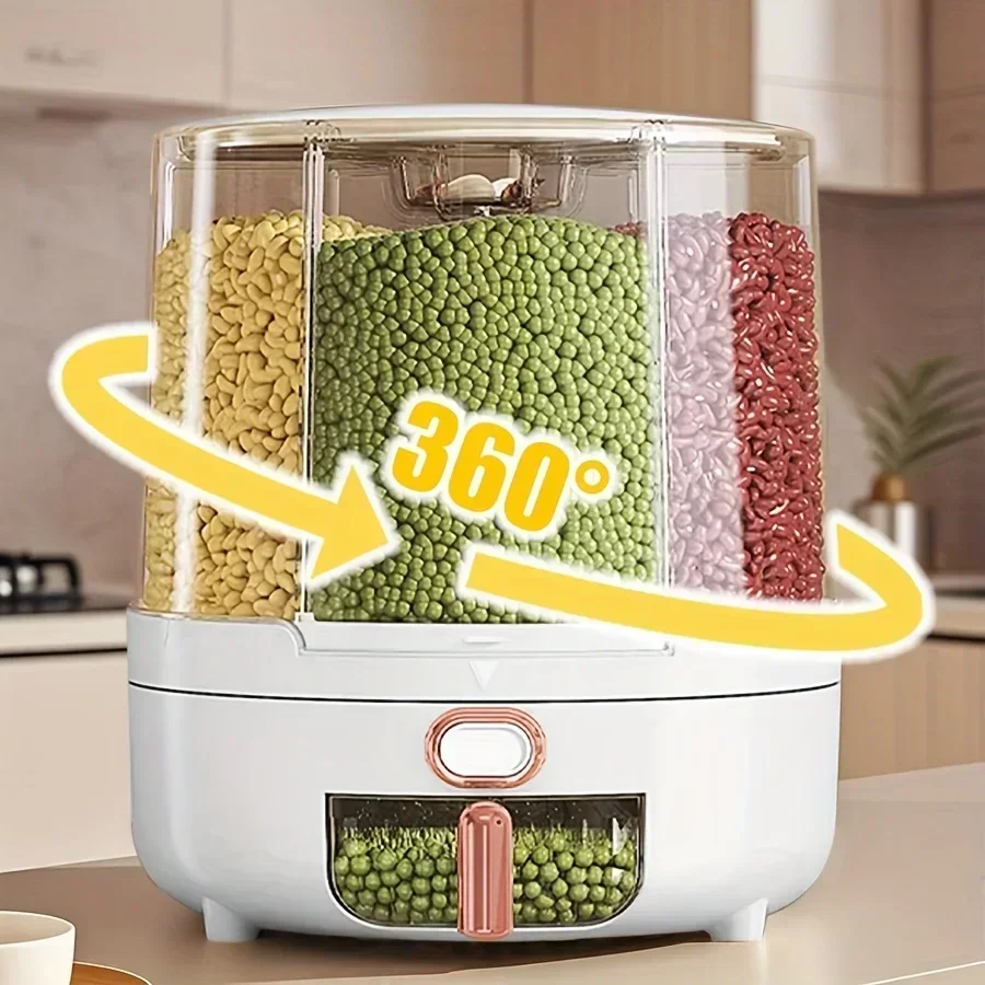 Kitchen Gadgets Organizer - 6 compartimentos 360 ° Recipiente de