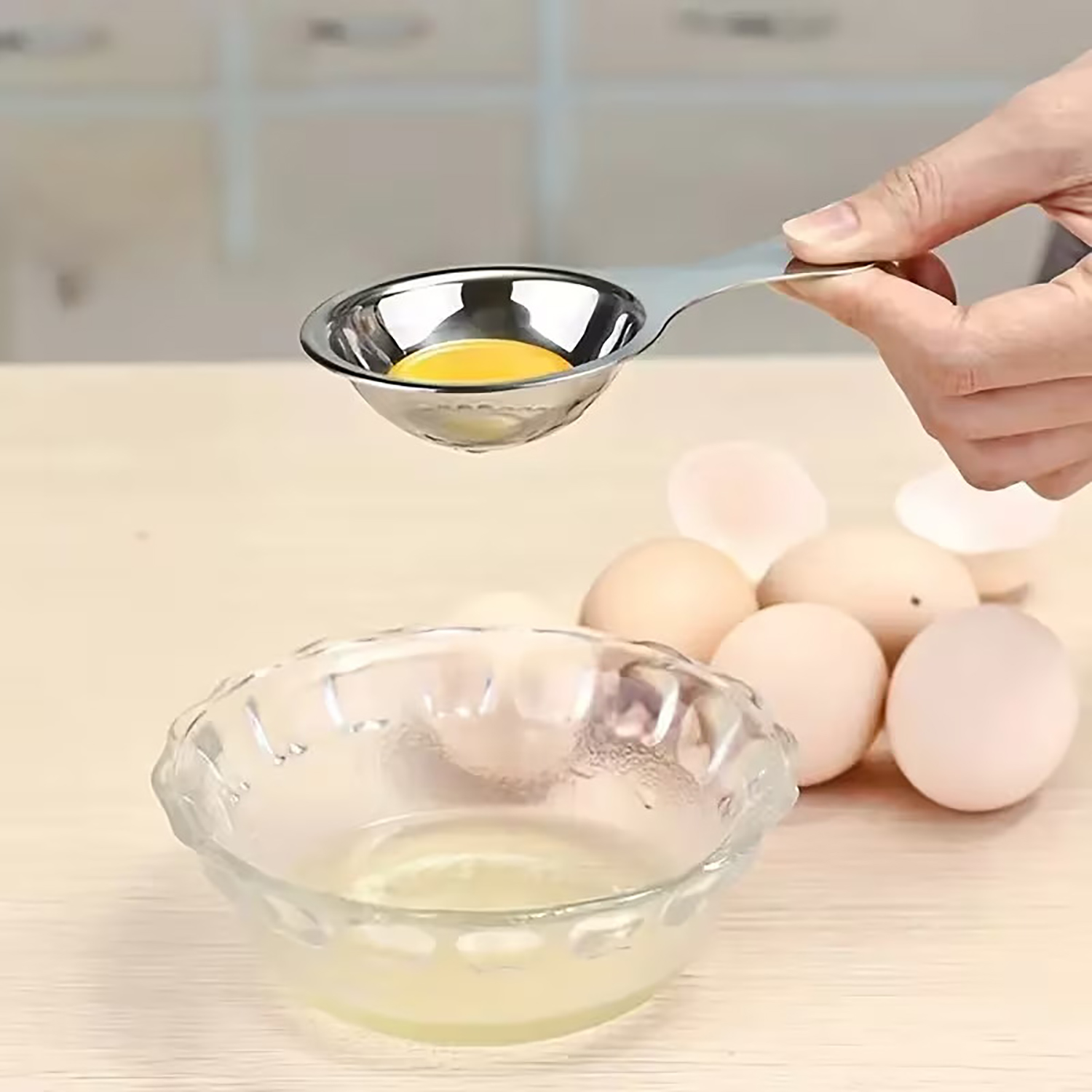 Egg Separator Tool - Separador de Ovos em Aço Inoxidável,