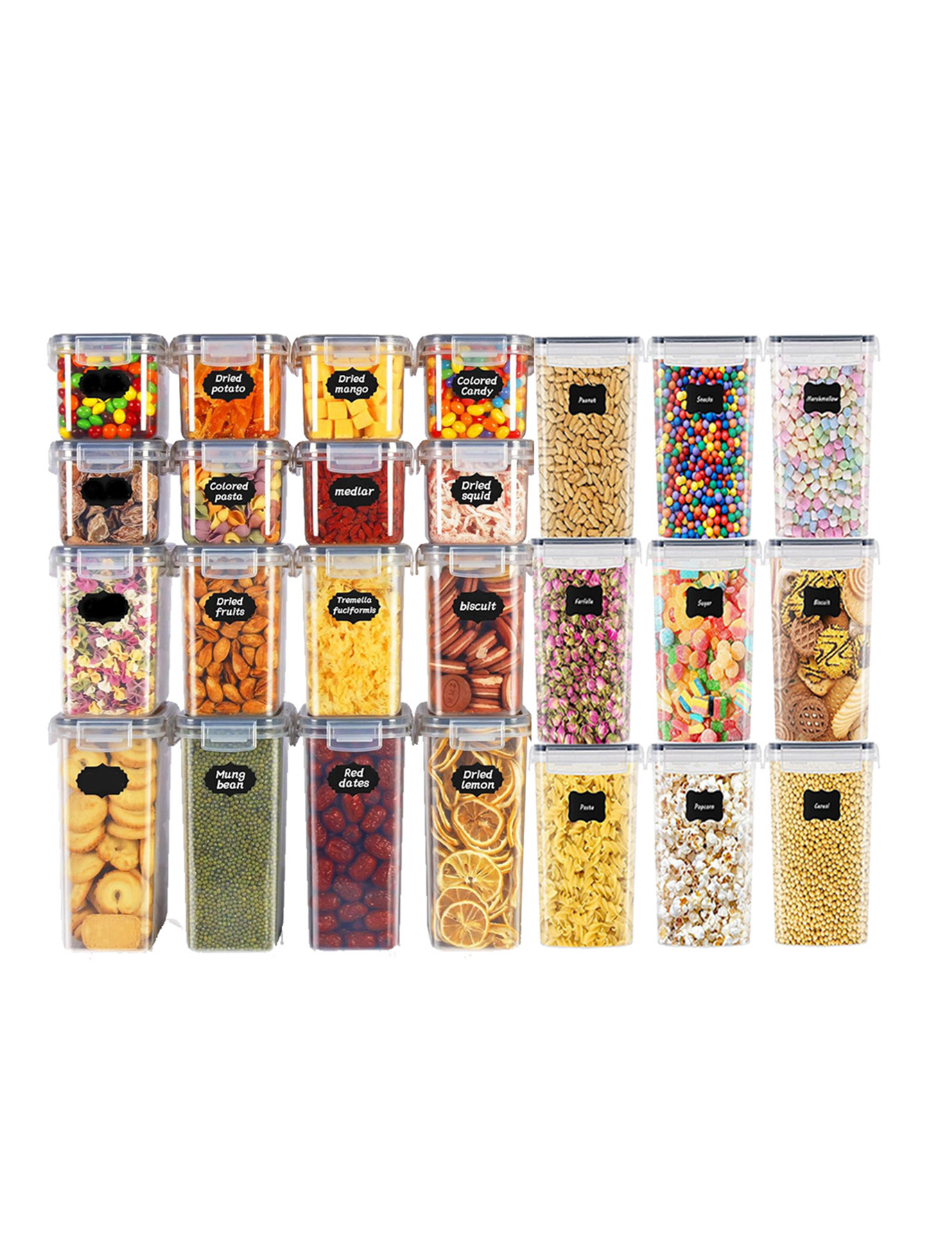 Kitchen Gadgets Organizer - 48 peças, Recipientes Herméticos para Armazenamento