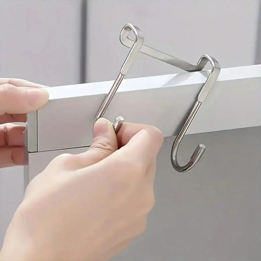 1/5 peças de gancho duplo em f - Kitchen Gadgets Organizer avaliação e preço