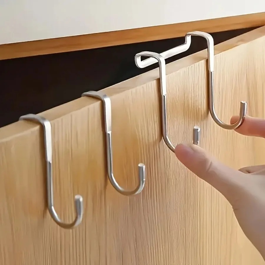 1/5 peças de gancho duplo em f - Kitchen Gadgets Organizer avaliação e preço