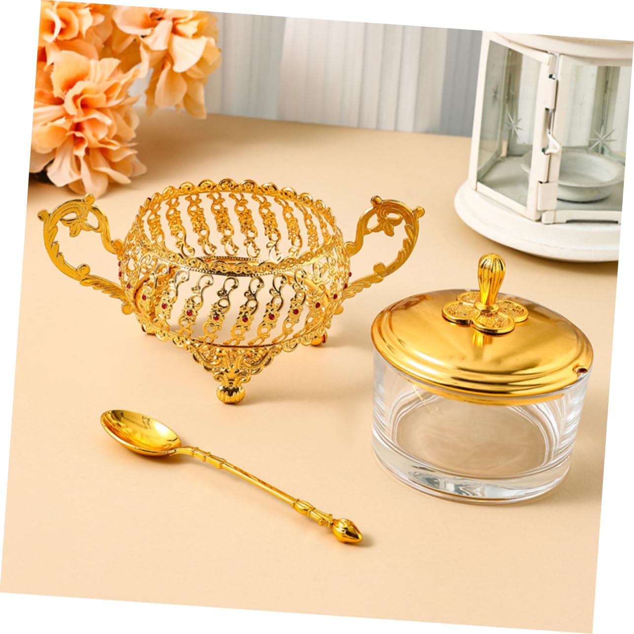 Açucareiro com tampa e colher, - Kitchen Gadgets Gold avaliação e preço
